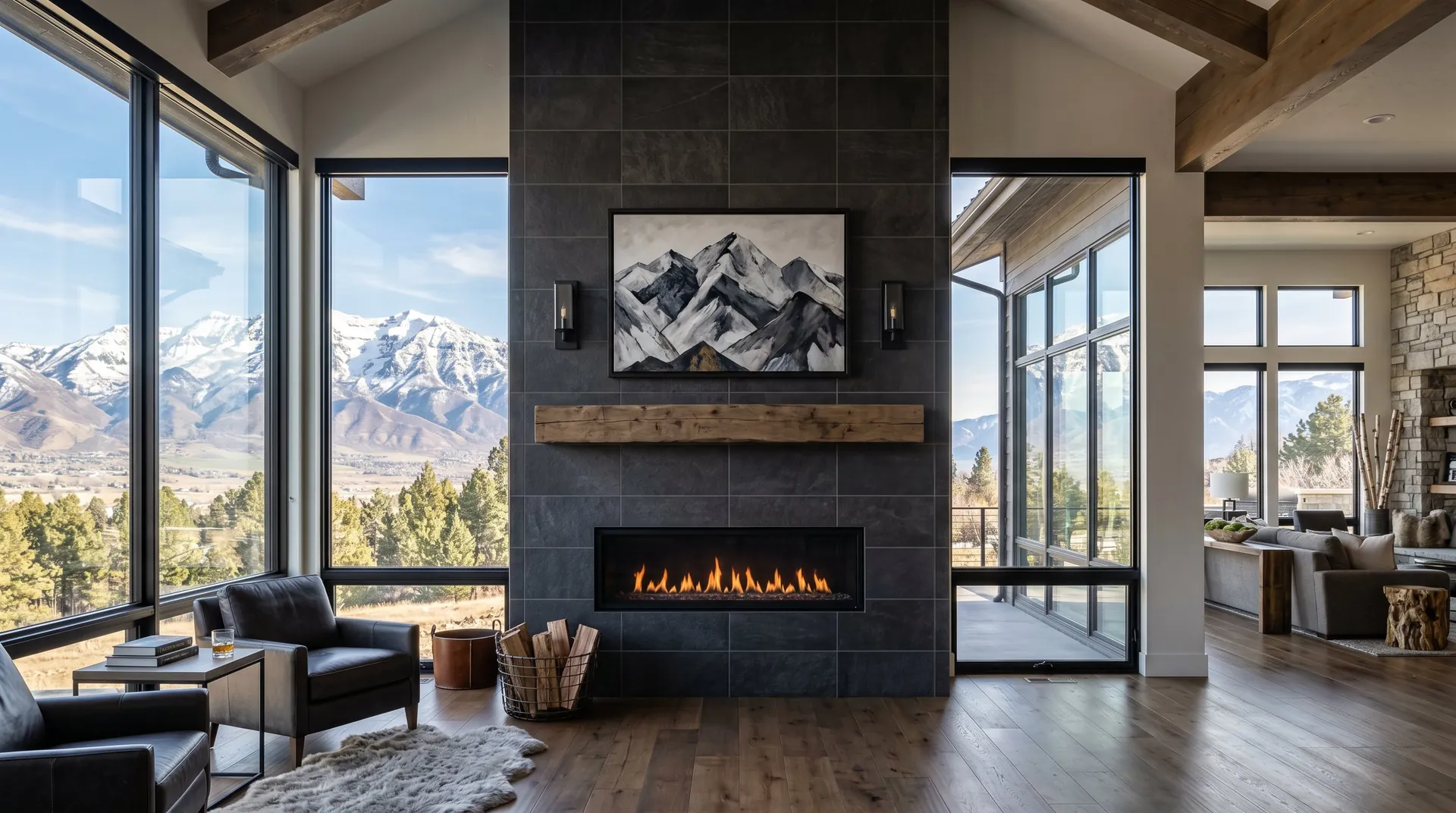 Custom tile great room