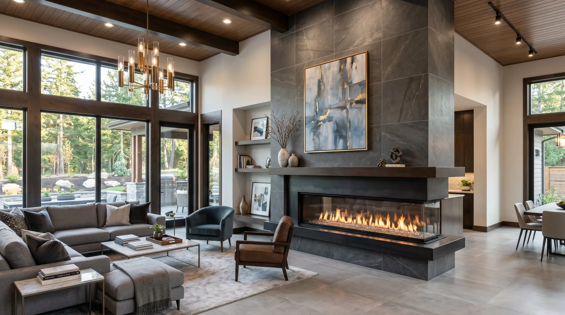 Marble feature wall